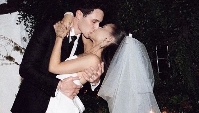 Ariana Grande shares first photos from wedding ceremony to Dalton Gomez Ariana Grande shares first photos from wedding ceremony to Dalton Gomez