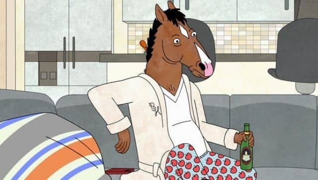 The alcoholic horse BoJack Horseman became a cult sang icon. Image via Netflix 