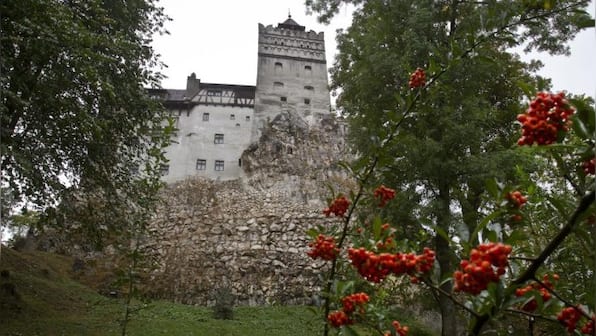 At Dracula's castle in Romania, people queue up for COVID-19 vaccine shots and house tours