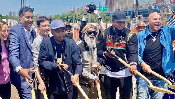 Nas, LL Cool J attend ceremony to launch capital campaign for new Universal Hip Hop Museum in the Bronx