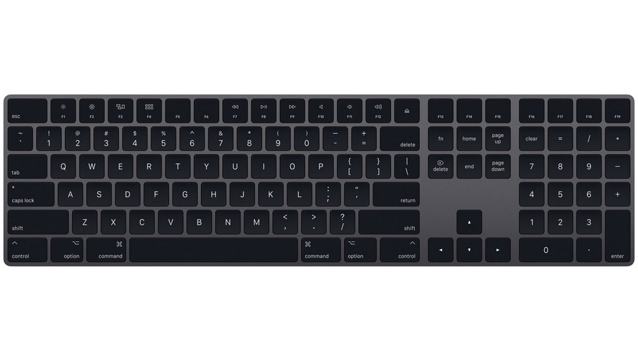Apple's Space Gray keyboard.