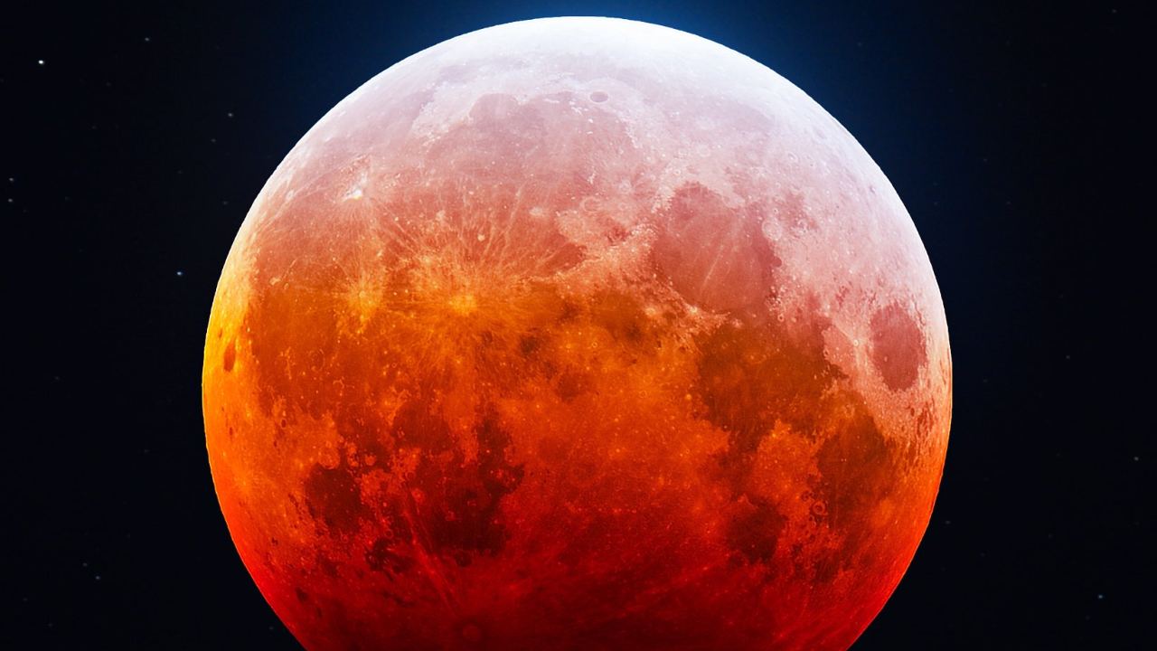 एयरोस्पेस इंजीनियर और एस्ट्रोफोटोग्राफर ब्रे फॉल्स ने धधकते लाल चंद्रमा पर कब्जा कर लिया।  छवि क्रेडिट: ट्विटर @astrofalls