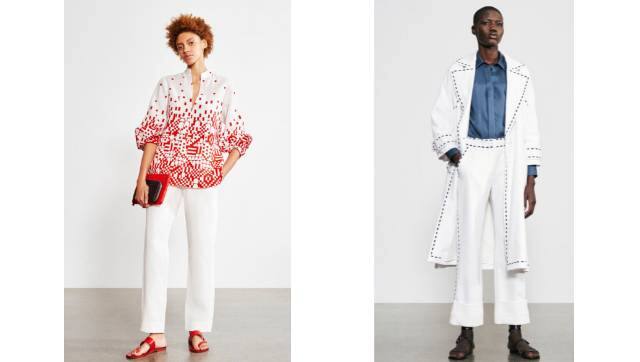 (L) Jami block print shirt, (R) Khadi denim jacket; both by Varana