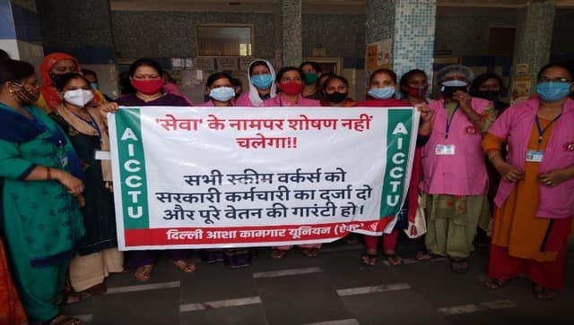 ASHA workers in Delhi have been , demanding safety equipment, permanent jobs and a raise. Image procured by author 