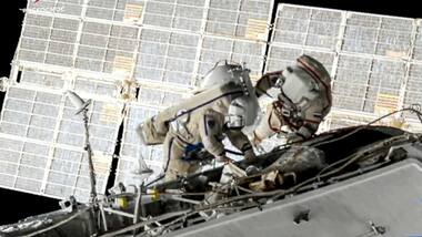 Two cosmonauts conduct seven-hour spacewalk at the ISS to prepare for Russian module