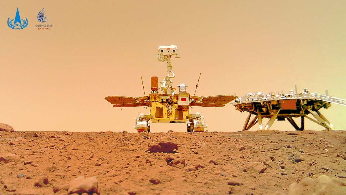 CNSA's Zhurong rover, lander click selfie with dusty Martian surface in the background