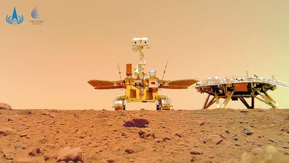 CNSA's Zhurong rover, lander click selfie with dusty Martian surface in the background