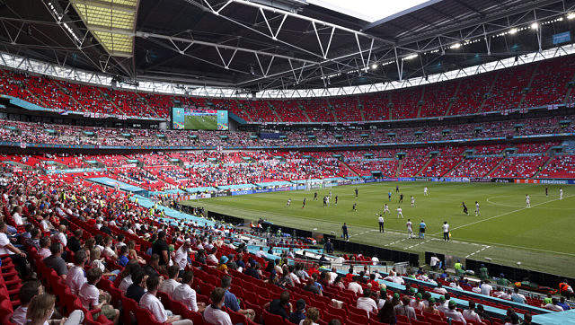 Euro 2020: Fan in serious condition after falling from stands at Wembley Stadium Euro 2020: Fan in serious condition after falling from stands at Wembley Stadium