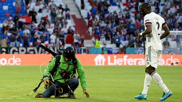 Euro 2020: Greenpeace activist crash lands on pitch before Germany vs France clash, injures two