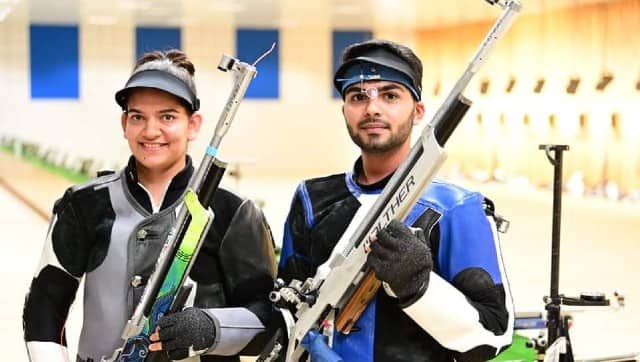 Friend, mentor guide - Arjun Babuta credits Anjum Moudgil for motivating him during the darkest phase of his career. Image: Arjun Babuta/Firstpost