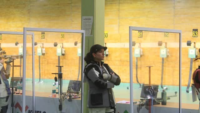 Zen Mode: ‘I take pride in not showing my emotions in the range,’ says Anjum Moudgil. Image: NRAI/Firstpost