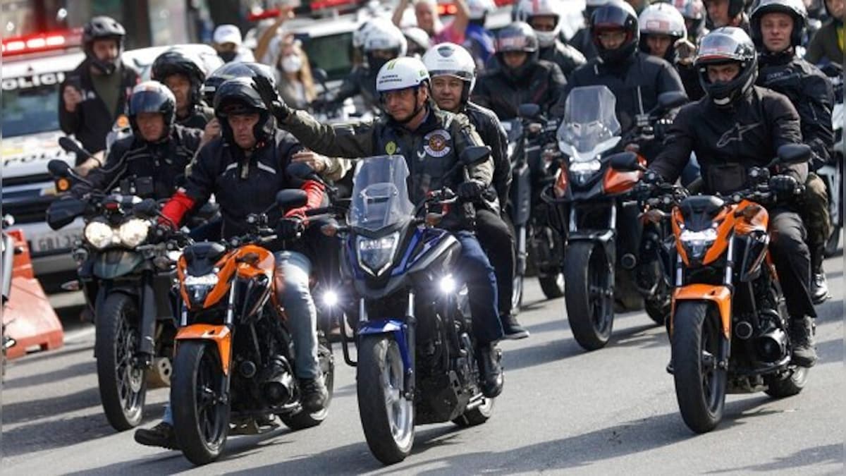 Brazil president Jair Bolsonaro fined $110 for flouting mask order at motorcycle rally in Sao Paulo