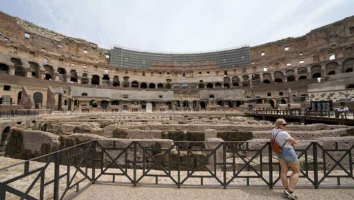 Rome' Colosseum opens its underground passages to tourists after two and a half years of restoration work