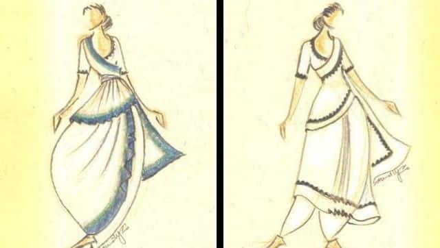 Silhouettes created by Sandhya Raman for designing a costume based on the Indian classical traditions.