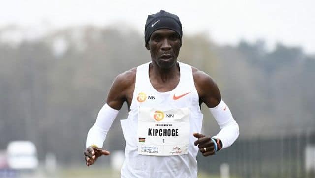 Marathon runner Eliud Kipchoge will be set to defend his 2016 Rio gold medal when he returns to Tokyo this summer. In April, the Kenyan even won the Enschede Marathon in Netherlands, where he said that the marathon was a perfect platform to ’test his fitness’ before the Olympics. AFP 