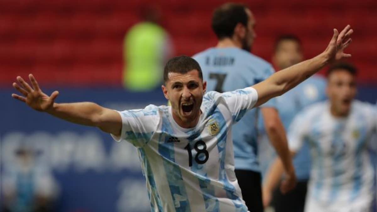 Copa America: Guido Rodriguez gives Argentina edge in tense derby win over Uruguay