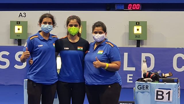 ISSF World Cup: Indian women clinch bronze in 10m air pistol team event ISSF World Cup: Indian women clinch bronze in 10m air pistol team event
