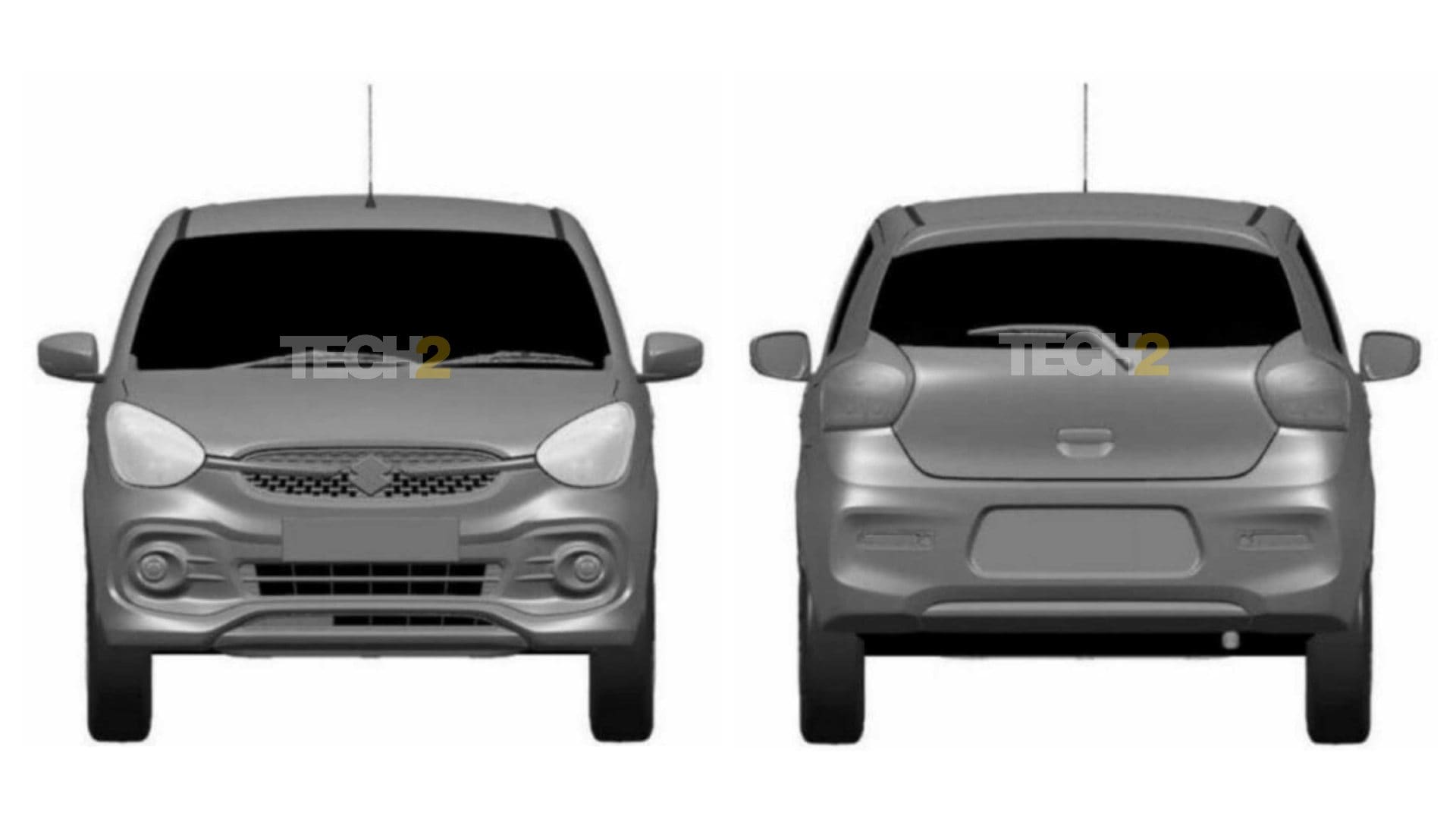 The 2021 Maruti Suzuki Celerio will sport sweptback headlights and a small mesh grille.