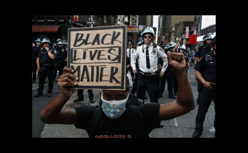 The news cooperative, which is celebrating its 175th anniversary this year, has won 56 Pulitzer Prizes, including 34 for photography. | In the picture: Police surround demonstrators in Times Square during a protest march, 4 June, 2020, in New York. The image was part of a series of photographs by The Associated Press that won the 2021 Pulitzer Prize for breaking news photography. Photo via The Associated Press/John Minchillo The news cooperative, which is celebrating its 175th anniversary this year, has won 56 Pulitzer Prizes, including 34 for photography. | In the picture: Police surround demonstrators in Times Square during a protest march, 4 June, 2020, in New York. The image was part of a series of photographs by The Associated Press that won the 2021 Pulitzer Prize for breaking news photography. Photo via The Associated Press/John Minchillo