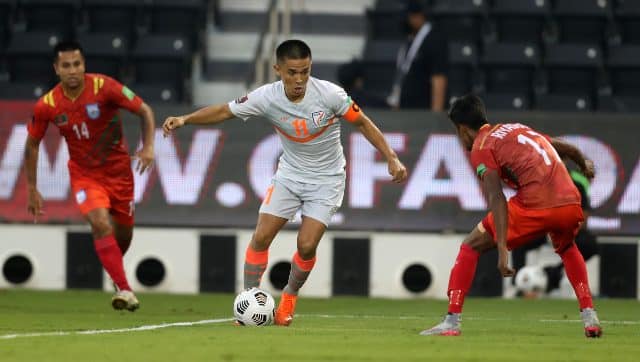 Sunil Chhetri has now scored 74 goals for India. Image: AIFF Media 