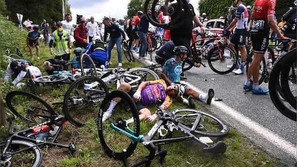 Tour de France fan who caused 'stupid' huge opening day crash goes on trial
