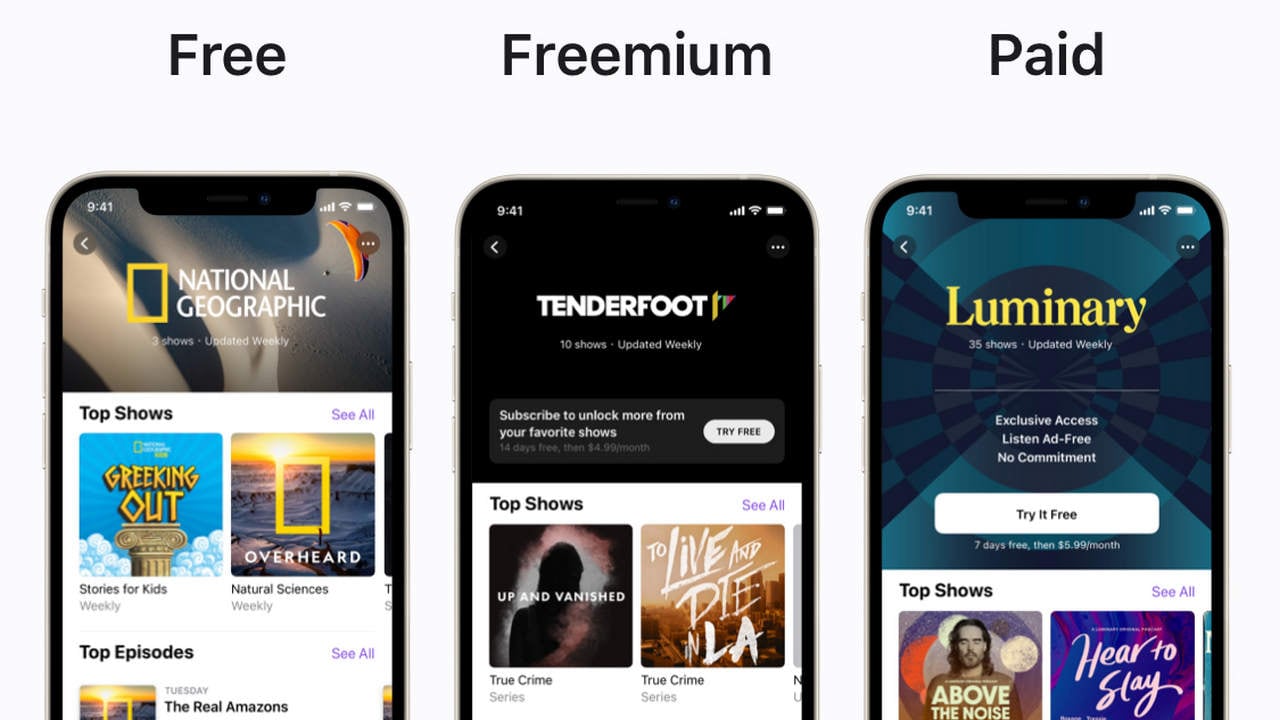 Apple Podcasts premium subscription, podcast channels are now live