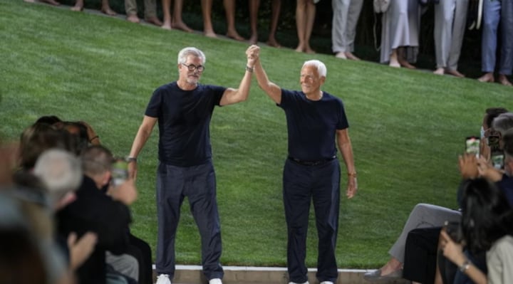 'Preparing my future with people around me': Armani talks succession at first live show since pandemic