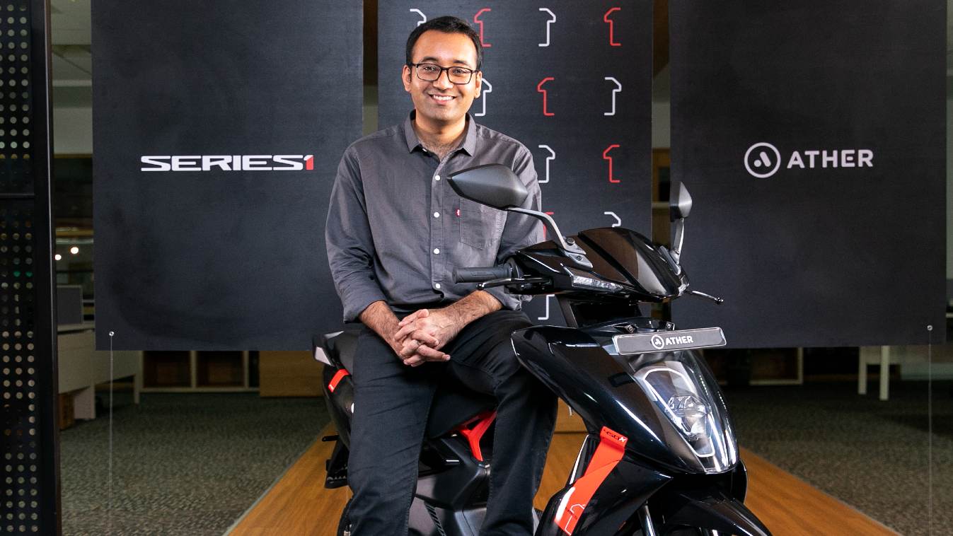 Ather Energy CEO Tarun Mehta says the increase in FAME 2 subsidy will have a substantial impact on electric two-wheeler sales. Image: Ather Energy