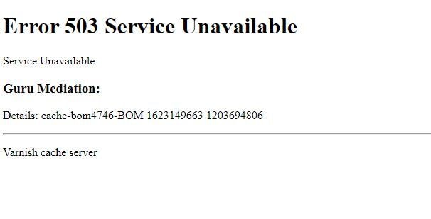 At the time of writing the story, accessing Quora showed the 503 error. Image: tech2