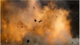 Watch: Royal Enfield bike catches fire, explodes outside temple in Andhra Pradesh
