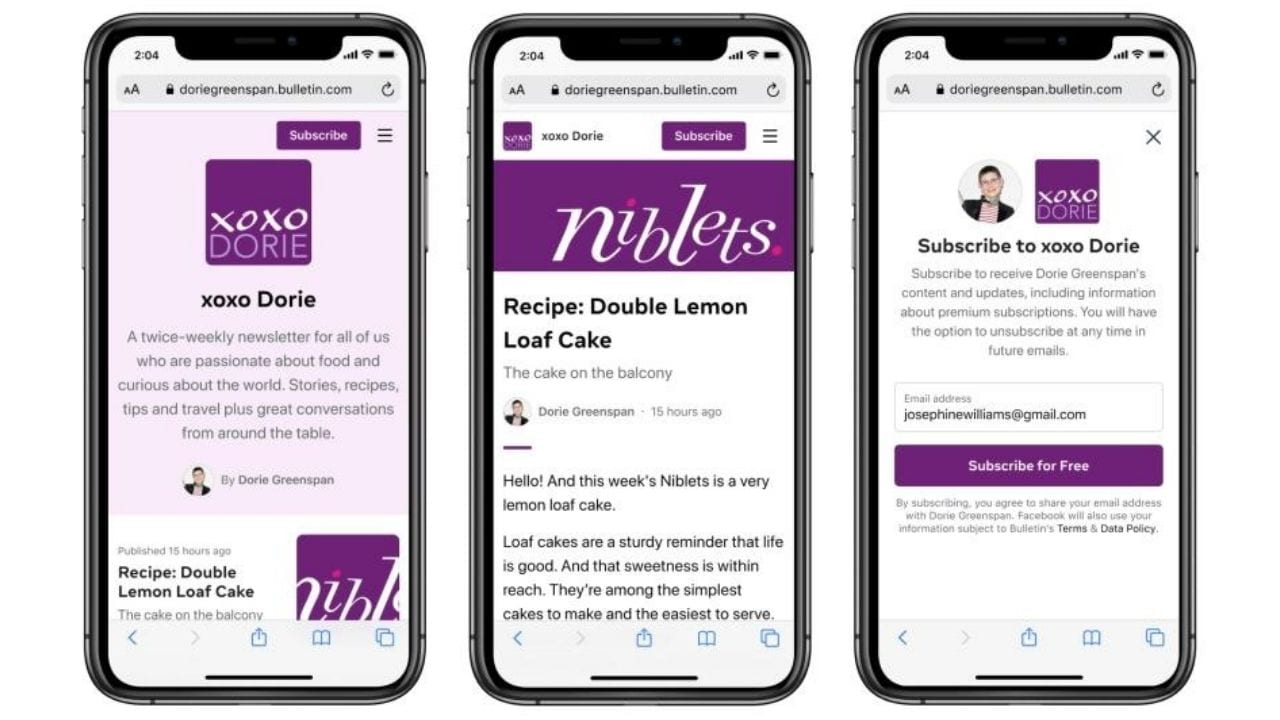 Facebook debuts a newsletter subscription service called Bulletin for independent writers Facebook debuts a newsletter subscription service called Bulletin for independent writers