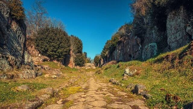 The Ancient Roman road Via Amerina. Shutterstock
