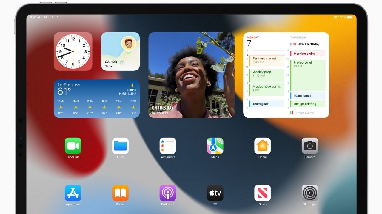 iPadOS finally gets widgets on the home screen.  image: apple