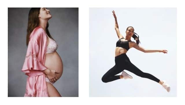 (LEFT) A photo provided by Victoria’s Secret shows a pregnant model, part of the company’s Mother’s Day advertising campaign in May 2021. The embattled lingerie giant is attempting the most extreme brand turnaround in recent memory: an effort not just to redefine itself but also the very idea of what “sexy” is. Photo courtesy: Cass Bird/Victoria’s Secret via The New York Times | (RIGHT) A photo provided by Victoria’s Secret shows Eileen Gu, a skier who plans to compete at the Olympics. She is a member of the VS Collective, a group of seven accomplished women who will spearhead an effort to redefine the version of “sexy” that Victoria’s Secret represents (and sells) to the masses. Photo courtesy: Jacob Sutton/Victoria’s Secret via The New York Times