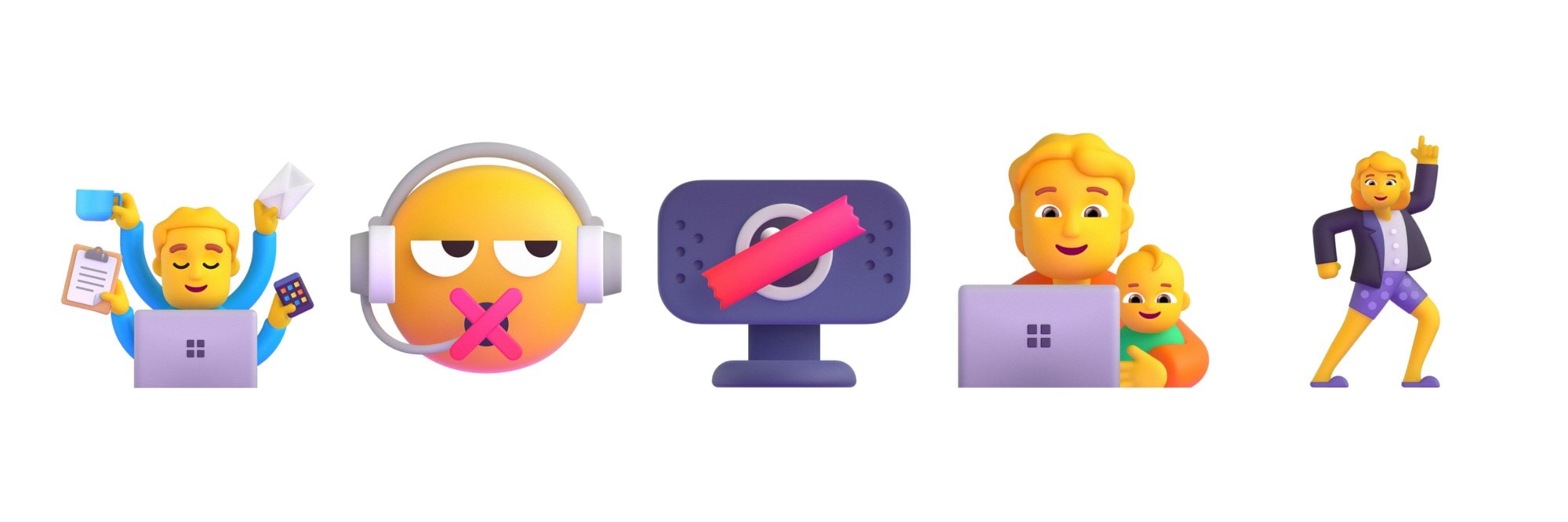 Concept design for workplace appropriate emojis. Image: Microsoft
