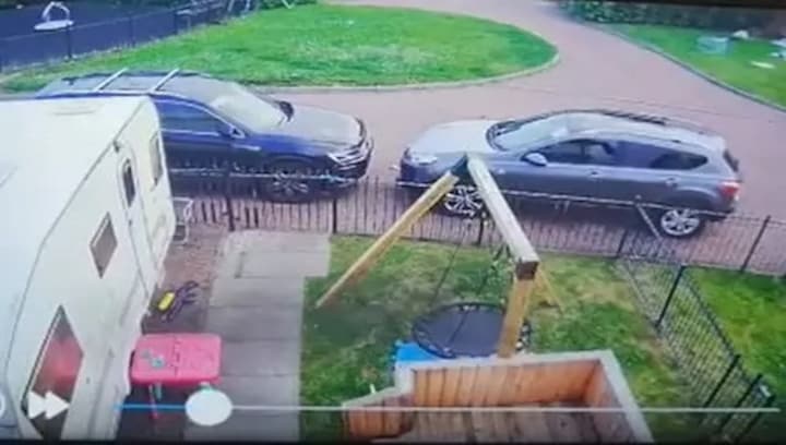 Woman in Scotland spots shadowy figure on CCTV; calls priest to bless her home