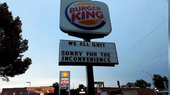 ‘We all quit’: Burger King sign goes viral as workers walk out due to poor work conditions