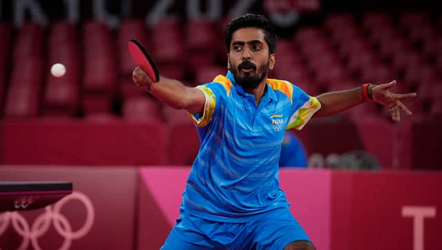 Heartbreak for Sathiyan Gnanasekaran as he was ousted in the first round of the men&rsquo;s singles table tennis match. AP