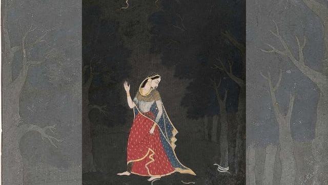 An abhisarika steps out into the forest in the dead of night. Image via Wikimedia Commons