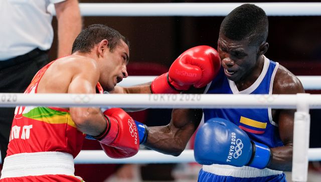 Amit Panghal was beaten by Yuberjen Martinez’s relentless attacks and pace. AP
