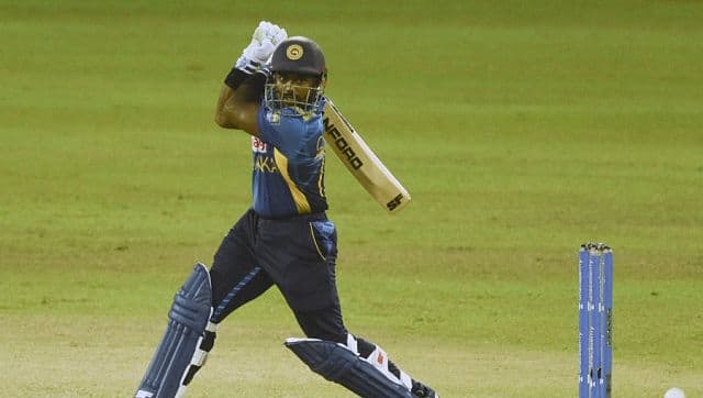 Sri Lanka seemed to have lost the plot after Ashen Bandara’s dismissal in the 13th over, but Charith Asalanka’s gritty 44 would go onto give the hosts some hope. Twitter @ICC