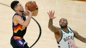 NBA Finals: Devin Booker stars as Phoenix Suns beat Milwaukee Bucks to seize 2-0 lead