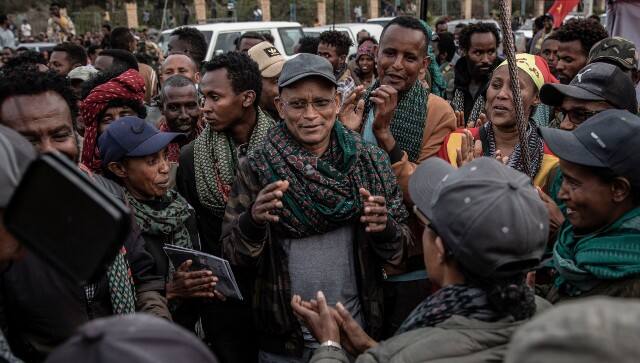 File image of Debretsion Gebremichael, the leader of the ruling Tigray People’s Liberation Front, in the regional capital of Mekelle in Ethiopia. Image courtesy: NYT