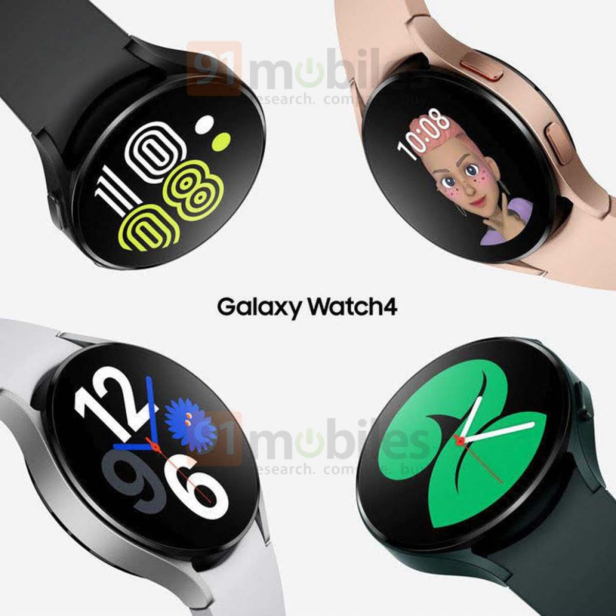 Samsung Galaxy Watch 4 renders. Image: 91 Mobiles
