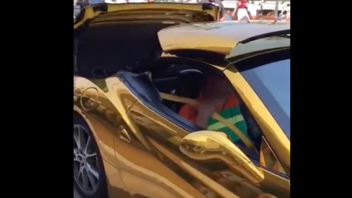 Watch: Anand Mahindra shares video of shiny 'gold Ferrari', leaves netizens divided