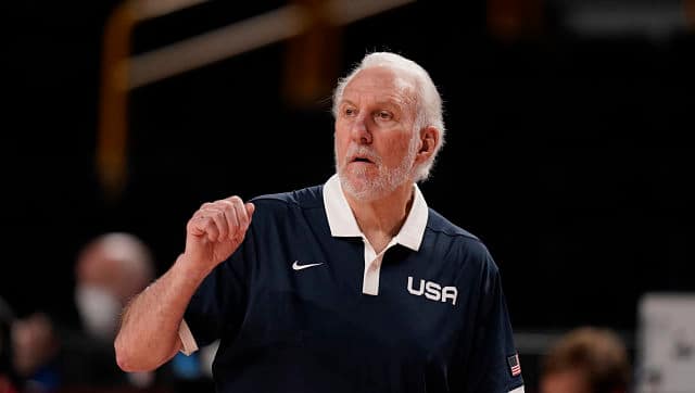 “I’m not the Secretary of State or anything like that, so I’m not sure what you’re looking for,” said Popovich, when asked about the significance of an American team and an Iranian team sharing a basketball court. AP 