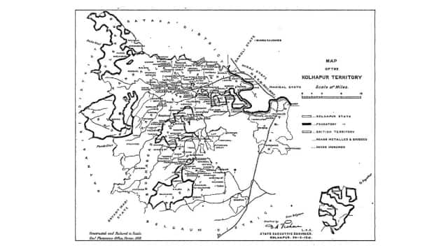 Kolhapur State Map, 1912. Image via WikimediaCommons