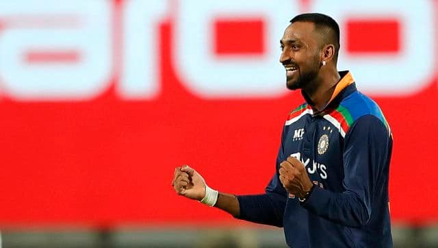 Krunal Pandya got India the early breakthrough, with the dismissal of Lankan opener Minod Bhanuka. Bhanuka was caught by Suryakumar Yadav at cover. Twitter @BCCI