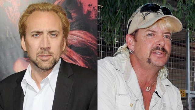 (L-R) Nicholas Cage and Joe Exotic. Twitter @tvtonightau