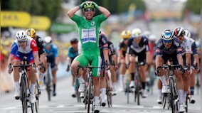 Tour de France 2021: Mark Cavendish wins stage six, Mathieu van der Poel keeps hold of leader's jersey